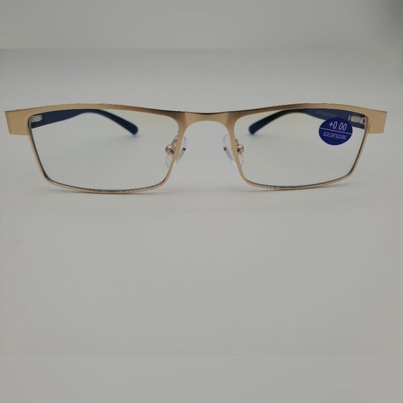1 Pair of blue light blocking glasses (Gold & Silver) There Are Only 2 Glasses. - Picture 3 of 6